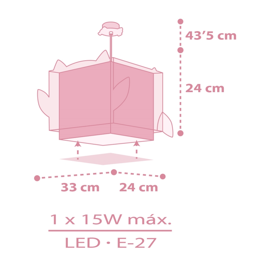 Dalber 64482 - Hängeleuchte für Kinder LITTLE FRIENDS 1xE27/15W/230V