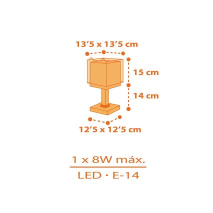 Dalber 64561N - LED-Kinderlampe LITTLE TIGGER 1xG4/4W/230V orange