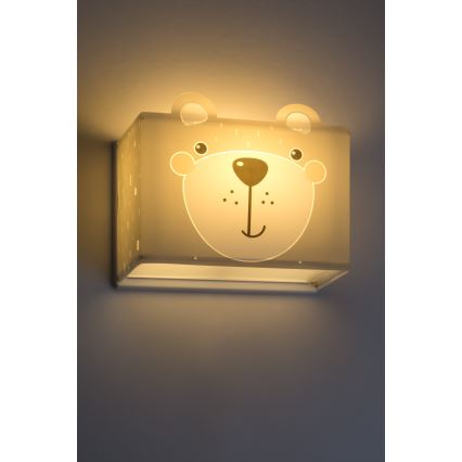 Dalber 64578 - Kinder-Wandleuchte LITTLE TEDDY 1xE27/60W/230V