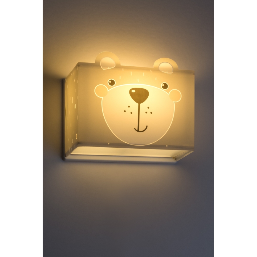 Dalber 64578 - Kinder-Wandleuchte LITTLE TEDDY 1xE27/60W/230V