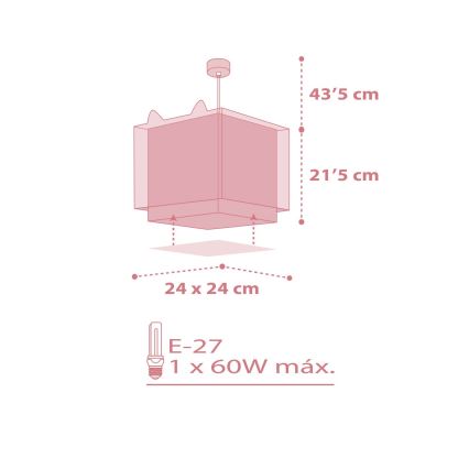 Dalber 64582 - Kinderleuchte LITTLE FOX 1xE27/60W/230V