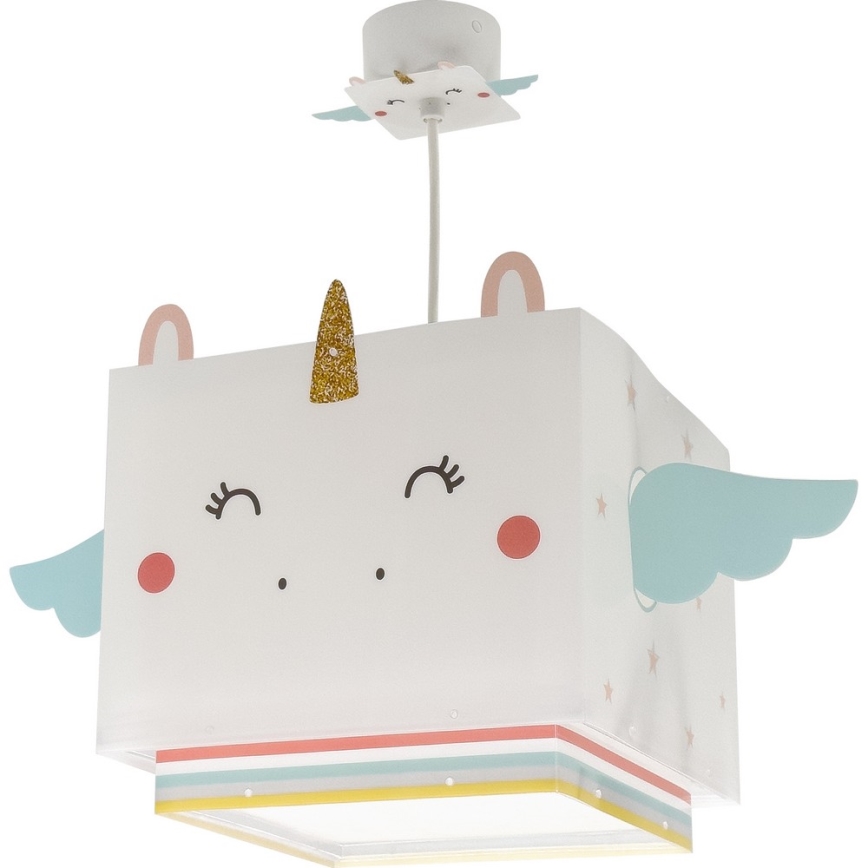 Dalber 64592 - Kinder-Hängelampe LITTLE UNICORN 1xE27/15W/230V