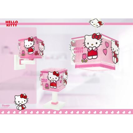 Dalber 73262 - Kinder-Deckenleuchte HELLO KITTY 1xE27/15W/230V rosa