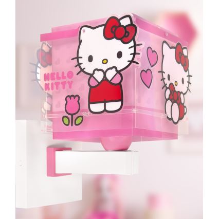 Dalber 73269 - HELLO KITTY Kinder-Wandleuchte 1xE27/15W/230V rosa