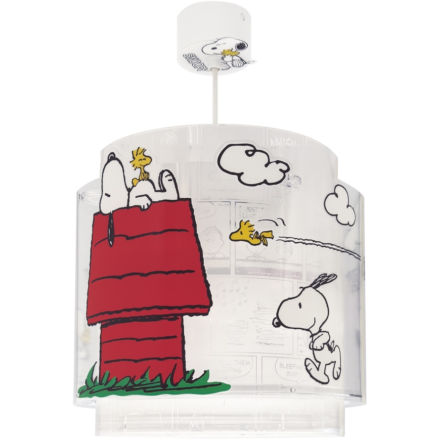 Dalber 76302 - Kinder-Deckenleuchte SNOOPY 1xE27/15W/230V weiß/rot