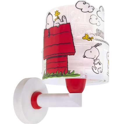 Dalber 76309 - Kinder-Wandleuchte SNOOPY 1xE27/15W/230V weiß/rot