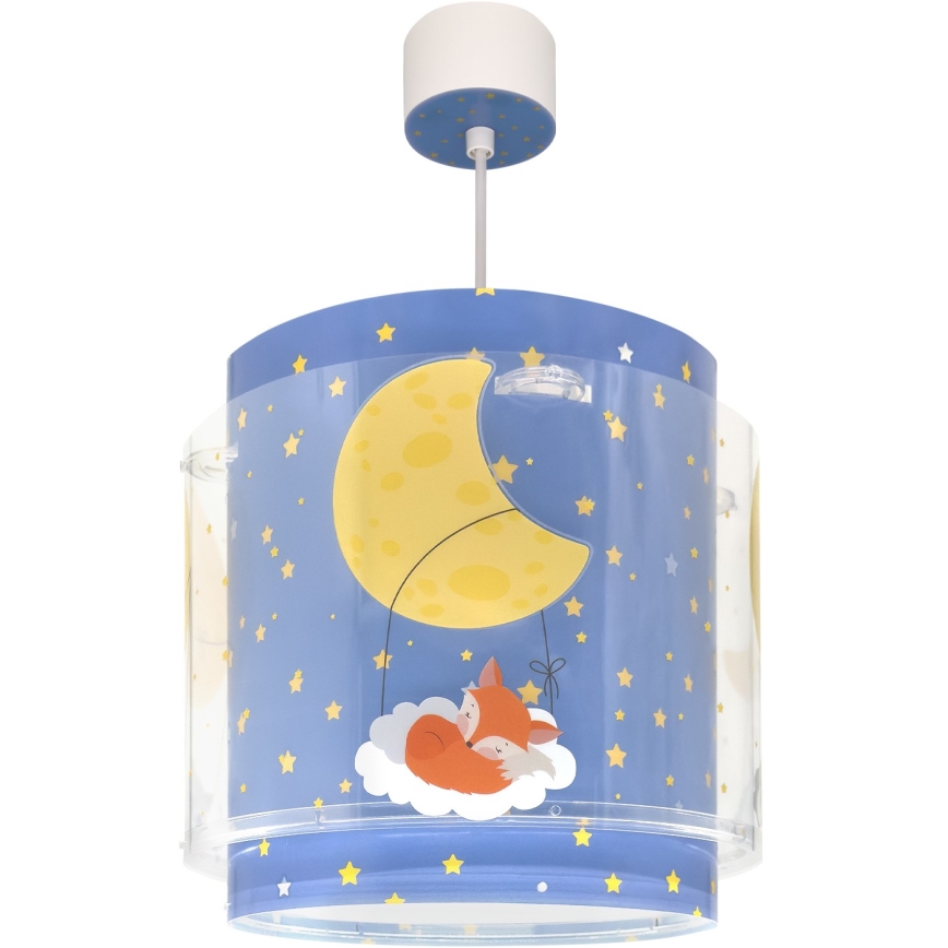 Dalber 76632 - Kinder-Pendelleuchte MOON DREAMS 1xE27/15W/230V blau