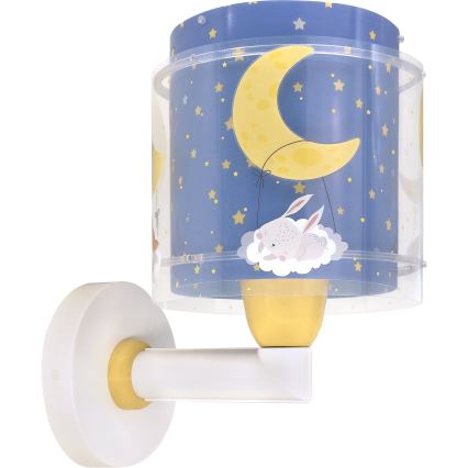 Dalber 76639 - Kinder-Wandleuchte MOON DREAMS 1xE27/15W/230V blau