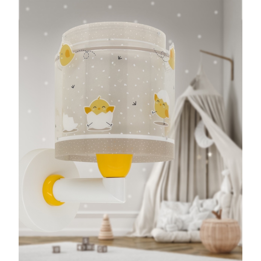 Dalber 76879 - Kinder-Wandleuchte BABY CHICK 1xE27/15W/230V
