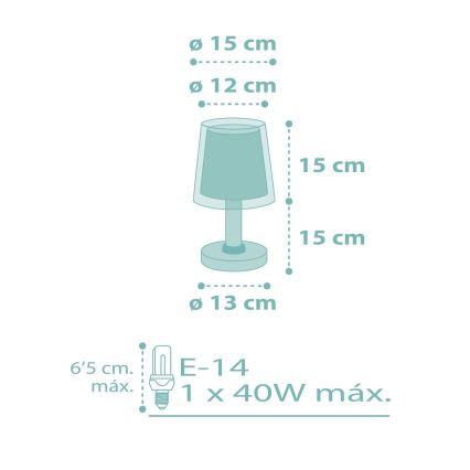Dalber 81171H - Kinderlampe DREAM FLOWERS 1xE14/40W/230V
