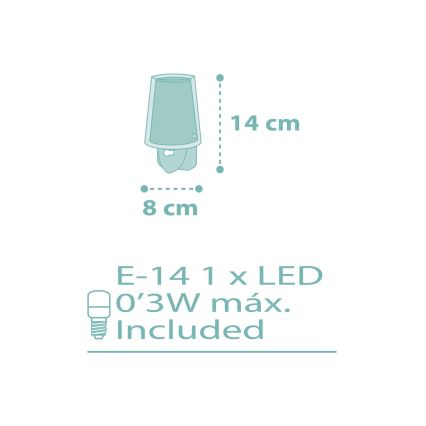 Dalber 81175H - LED-Steckdosenleuchte DREAM FLOWERS 1xE14/0,3W/230V