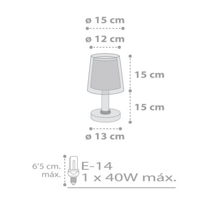 Dalber 81191E - Kinderlampe LIGHT FEELING 1xE14/40W/230V