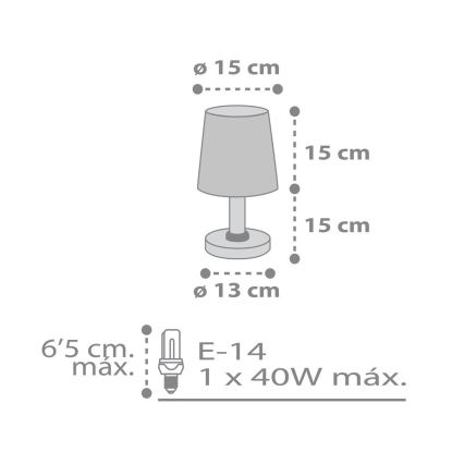 Dalber 82211B - Kinderlampe STAR LIGHT 1xE14/40W/230V weiß