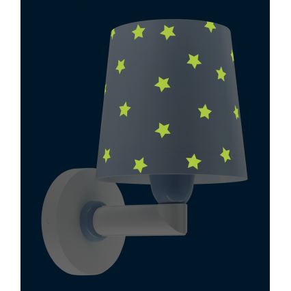 Dalber 82219T - Kinder-Wandleuchte STAR LIGHT 1xE27/60W/230V blau