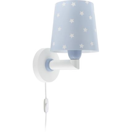 Dalber 82219T - Kinder-Wandleuchte STAR LIGHT 1xE27/60W/230V blau