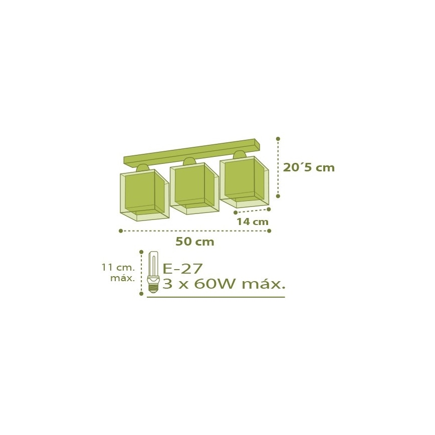 Dalber D-11673 - Kinder-Deckenbeleuchtung MY SWEET HOME 3xE27/60W/230V