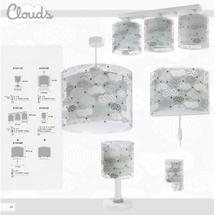 Dalber D-41415E - Lampe in die Steckdose CLOUDS 1xE14/0,3W/230V