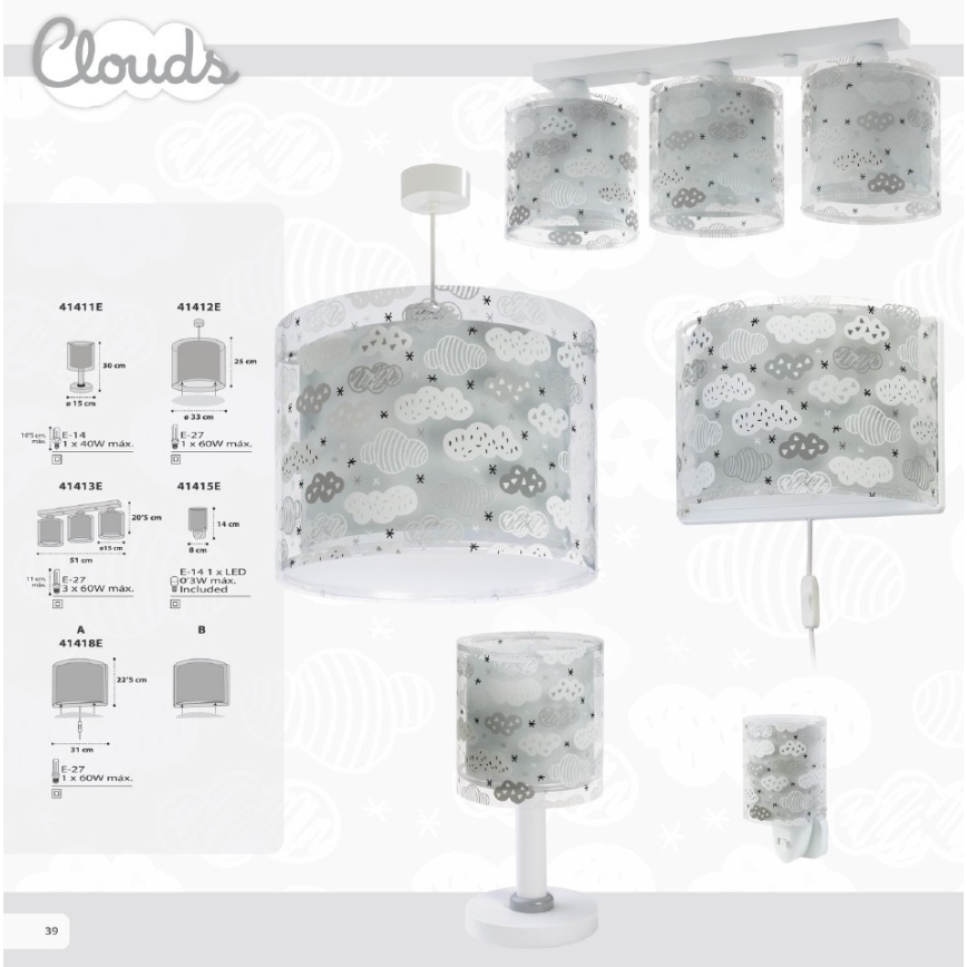 Dalber D-41415E - LED-Stecklampe CLOUDS 1xE14/0,5W/230V
