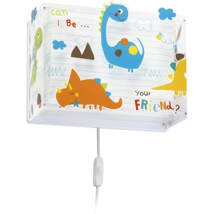 Dalber D-73458 - Kinderwandleuchte DINOS 1xE27/60W/230V