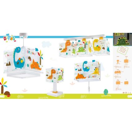 Dalber D-73458 - Kinderwandleuchte DINOS 1xE27/60W/230V