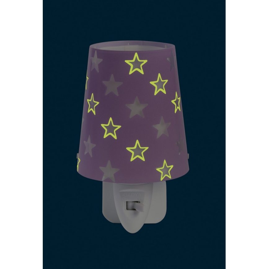 Dalber D-81215L - LED Kinder-Nachtleuchte STARS 1xLED/0,3W/230V