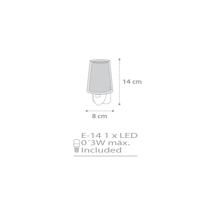 Dalber D-81215L - LED Nachtleuchte STARS 1xE14/0,3W/230V