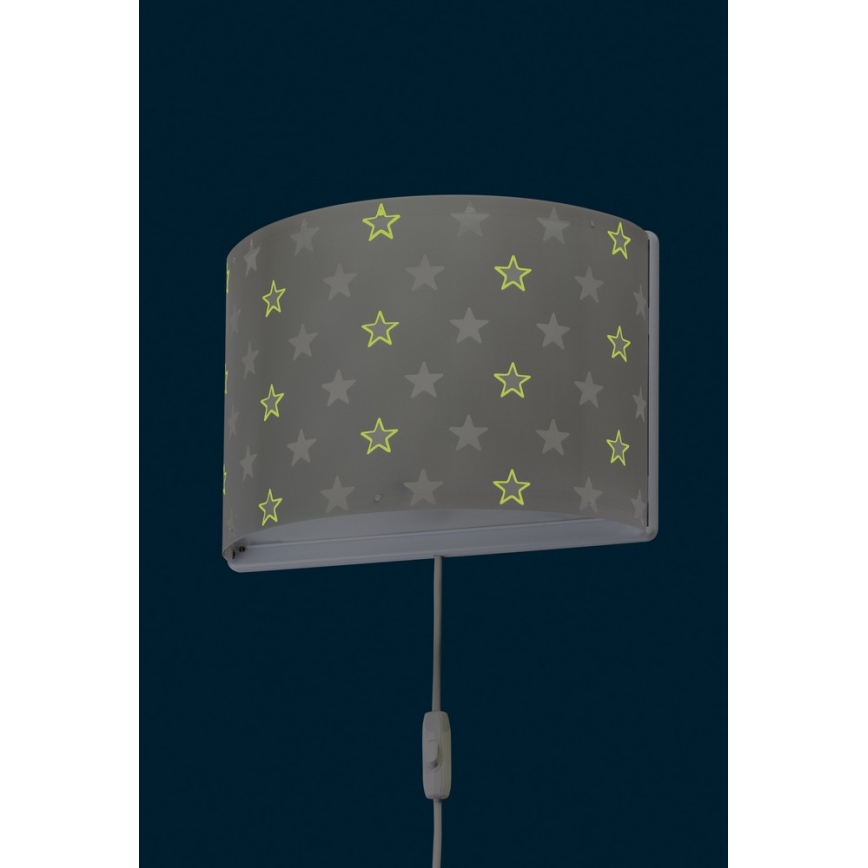 Dalber D-81218E - Kinder Wandleuchte STARS 1xE27/60W/230V