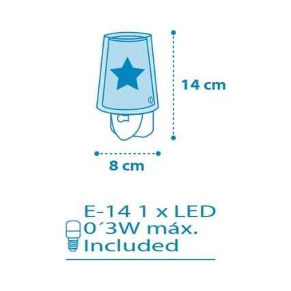 Dalber D-92193 - LED Nachtleuchte LIGHT FEELING 1xE14/0,3W/230V