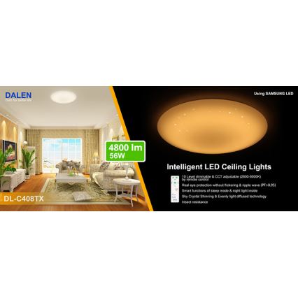 Dalen DL-C408TX - LED-Deckenleuchte dimmbar STAR SKY LED/56W/230V