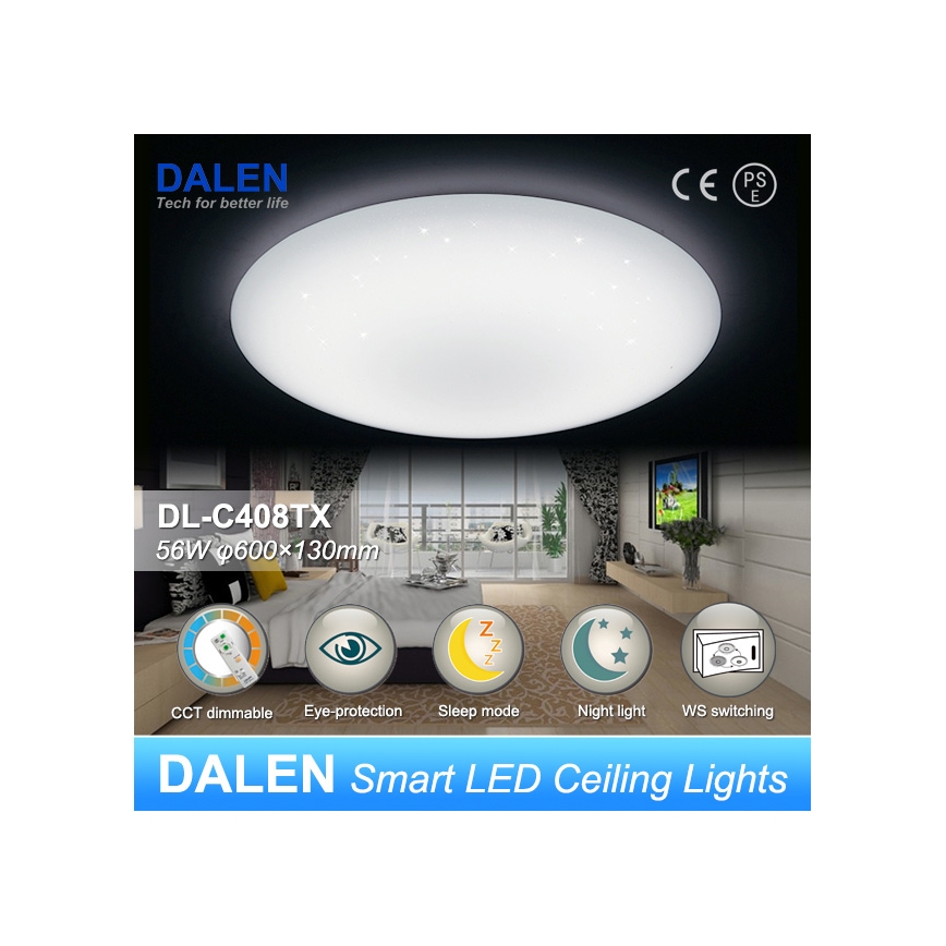 Dalen DL-C408TX - LED-Deckenleuchte dimmbar STAR SKY LED/56W/230V