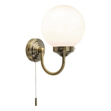 Där Lighting BAR0775 - Badezimmer-Wandleuchte BARCLAY 1xE14/40W/230V IP44 Messing