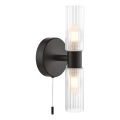 Där Lighting BOL0922 - Badezimmer-Wandleuchte BOLTON 2xG9/5W/230V IP44 schwarz