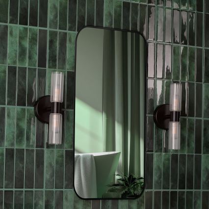 Där Lighting BOL0922 - Badezimmer-Wandleuchte BOLTON 2xG9/5W/230V IP44 schwarz