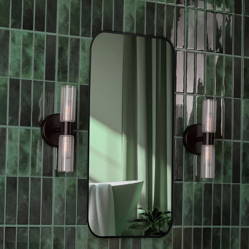 Där Lighting BOL0922 - Badezimmer-Wandleuchte BOLTON 2xG9/5W/230V IP44 schwarz