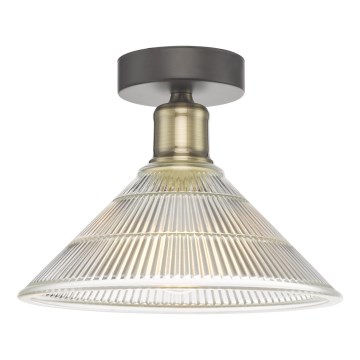 Där Lighting BOY0175 - Deckenleuchte BOYD 1xE27/60W/230V Ø 25 cm Messing/klarglas