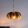 Där Lighting CAR0135 - Kronleuchter mit Kette CARA 1xE27/60W/230V goldfarben