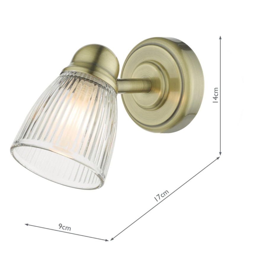 Där Lighting CED0775 - Badezimmer-Wandleuchte CEDRIC 1xG9/25W/230V IP44 Messing