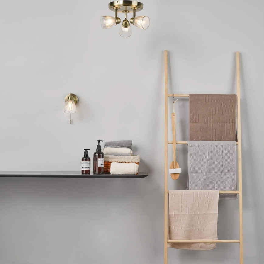 Där Lighting CED7675 - Badezimmer-Strahler CEDRIC 3xG9/25W/230V IP44 Messing