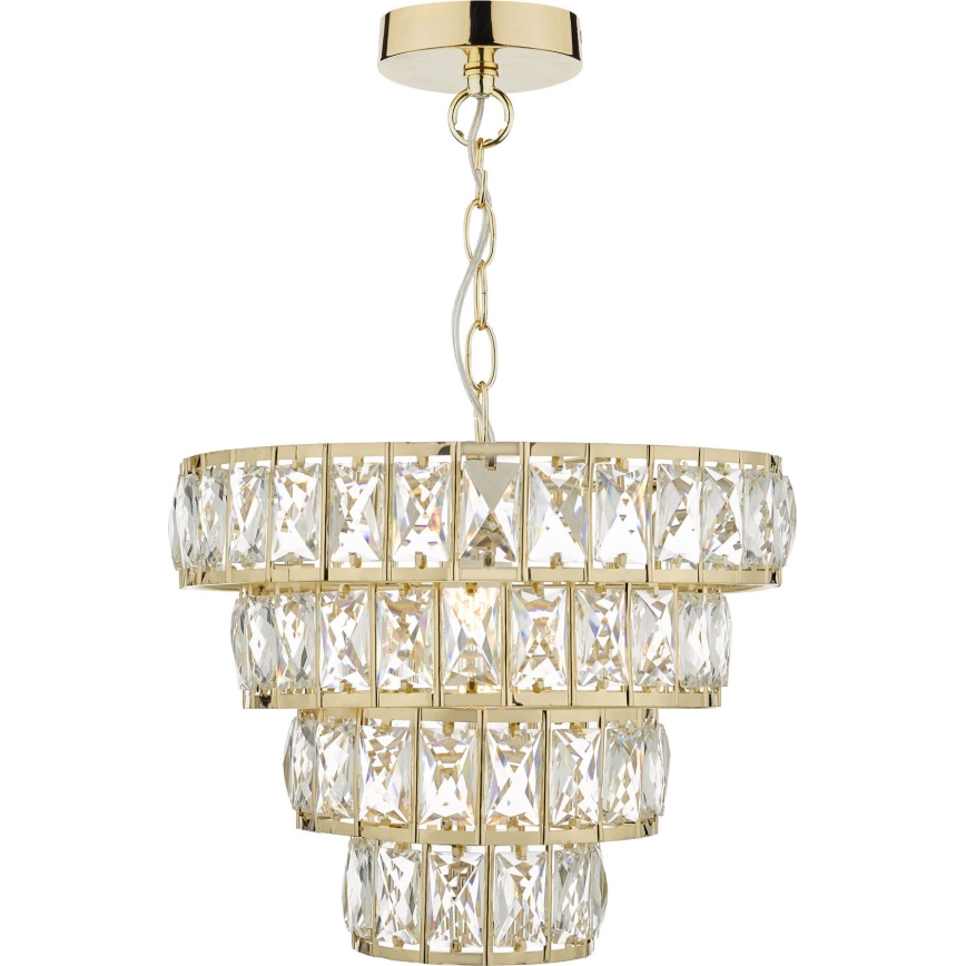Där Lighting CER0135 - Kronleuchter an Kette CERYS 1xE27/60W/230V goldfarben