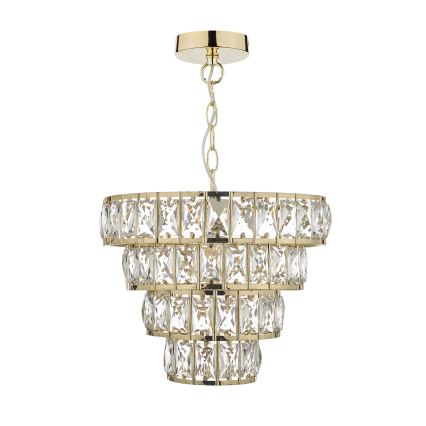 Där Lighting CER0135 - Kronleuchter an Kette CERYS 1xE27/60W/230V goldfarben