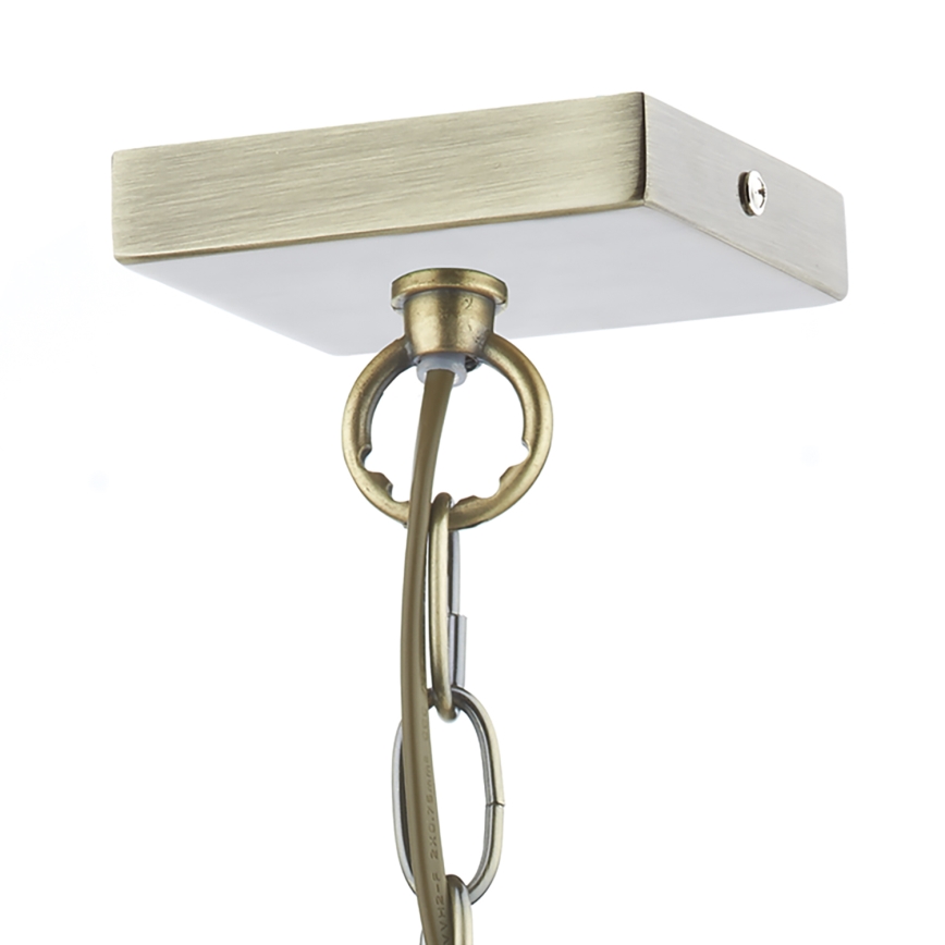 Där Lighting CHU0175 - CHURCHILL Hängeleuchte an Kette 1xE27/60W/230V Messing