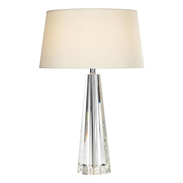 Där Lighting CYP4208 - Tischleuchte CYPRUS 1xE27/60W/230V creme/klar