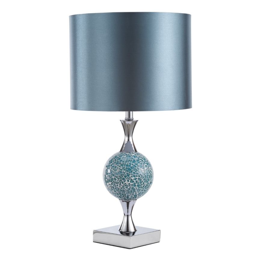 Där Lighting ELS4223 - Tischlampe ELSA, 1x E27/40W/230V, blau / glänzend verchromt