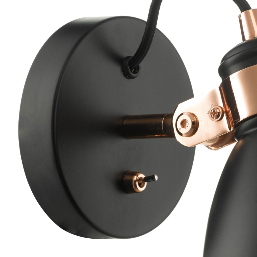 Där Lighting FRE0722 - Wandstrahler FREDERICK 1xE14/40W/230V schwarz
