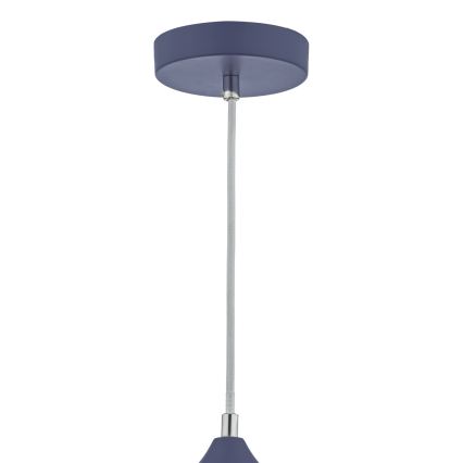Där Lighting KAE0123 - Hängeleuchte KAELAN mit Kabelaufhängung, 1xE27/60W/230V, blau