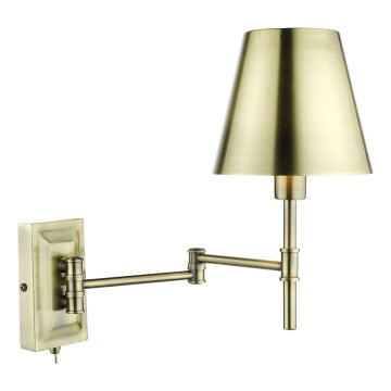 Där Lighting KEN0775 - Flexibel verstellbare Wandleuchte KENSINGTON 1xE14/25W/230V Messing