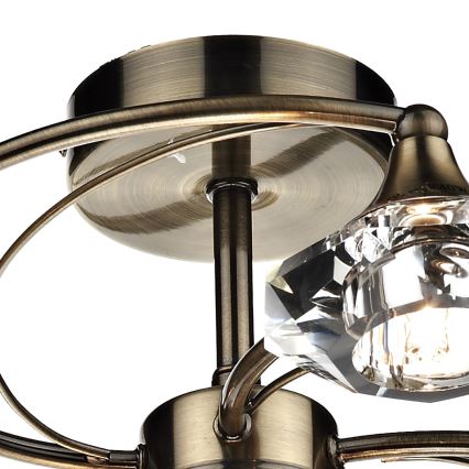 Där Lighting LUT0675 - Aufgesetzter Kronleuchter LUTHER 6xG9/40W/230V, Messing