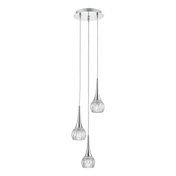 Där Lighting LYA0350 - Hängeleuchte LYALL an Kabel 3xG9/40W/230V glänzender Chrom