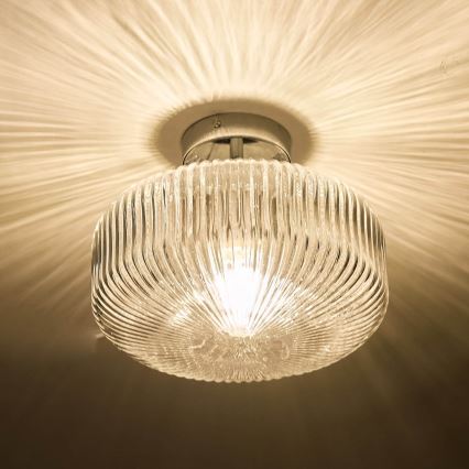 Där Lighting RIV5208 - RIVA Bad-Anbauleuchte 1xE27/60W/230V IP44 glänzender Chrom