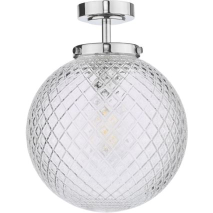 Där Lighting WAY0150 - Badezimmer-Deckenleuchte WAYNE 1xE27/40W/230V IP44 Ø 25 cm glänzender Chrom